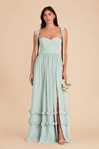 Daphne Mint front view bridesmaid dress