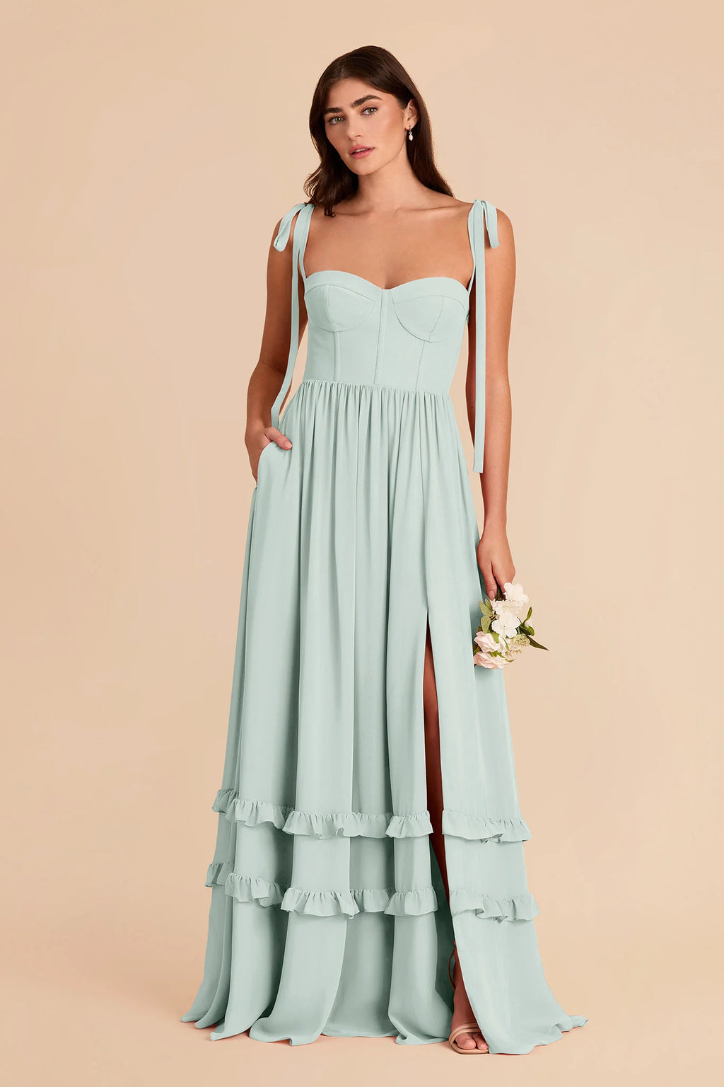 Daphne Mint alternate view 3 bridesmaid dress