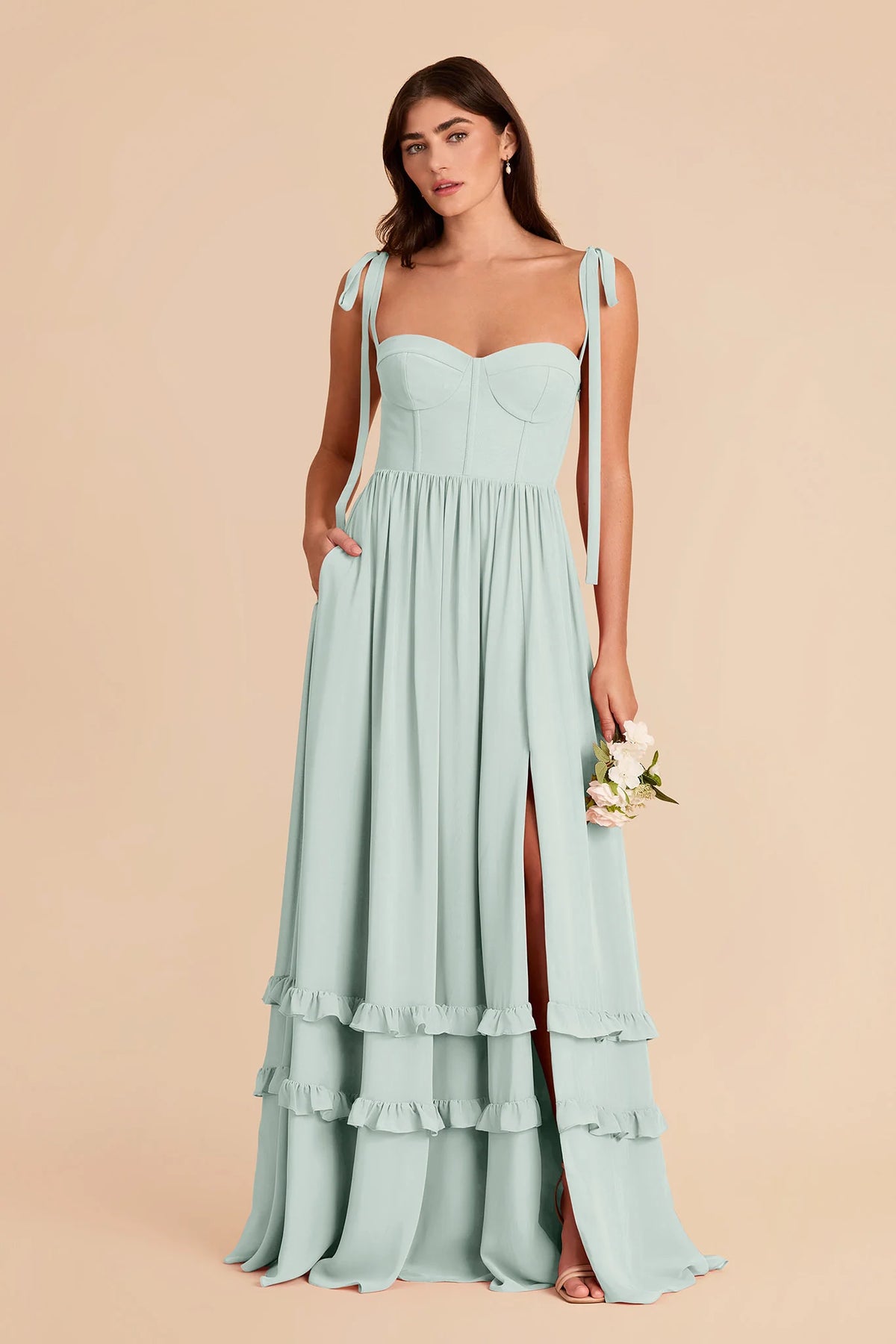 Daphne Mint alternate view 3 bridesmaid dress