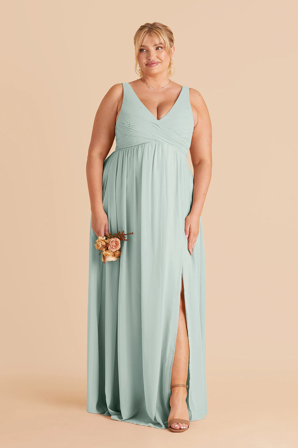 Annelise Mint alternate view 1 bridesmaid dress