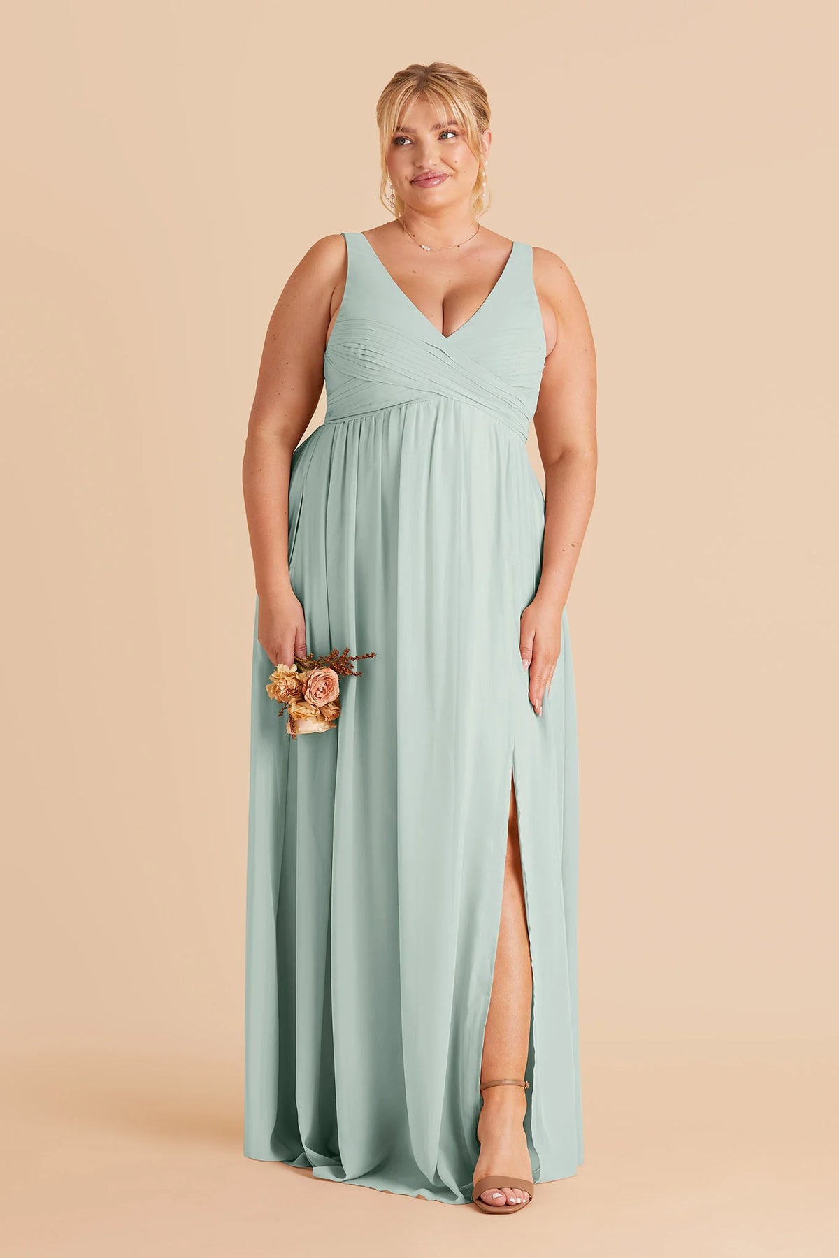 Annelise Mint alternate view 1 bridesmaid dress