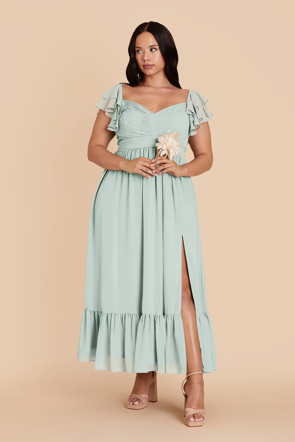 Talia Mint alternate view 1 bridesmaid dress