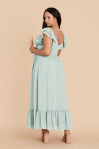Talia Mint back view bridesmaid dress