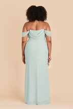 Odessa Mint back view bridesmaid dress