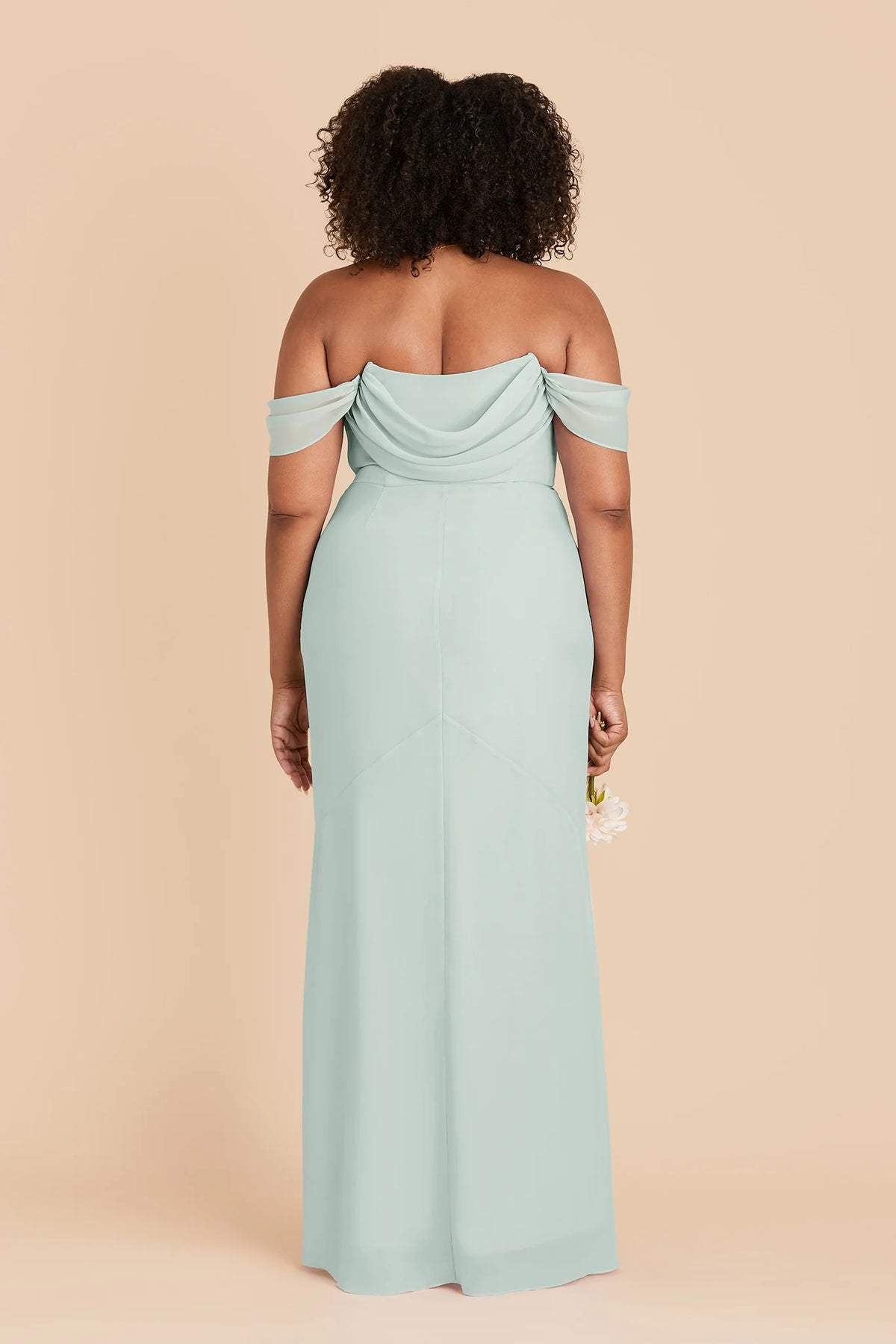Odessa Mint back view bridesmaid dress