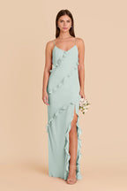 Vivienne Mint front view bridesmaid dress