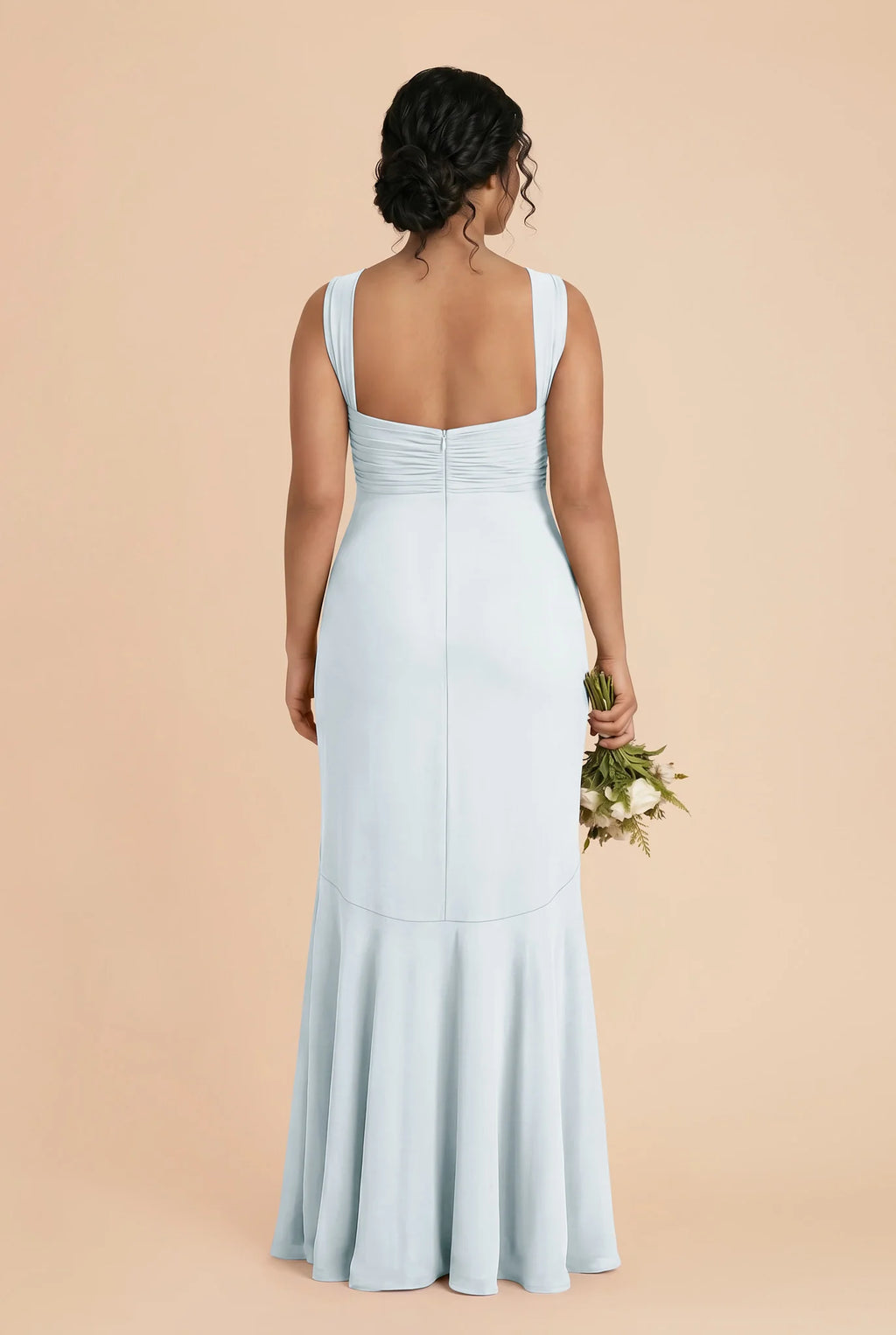 Sienna Mist Blue back view bridesmaid dress