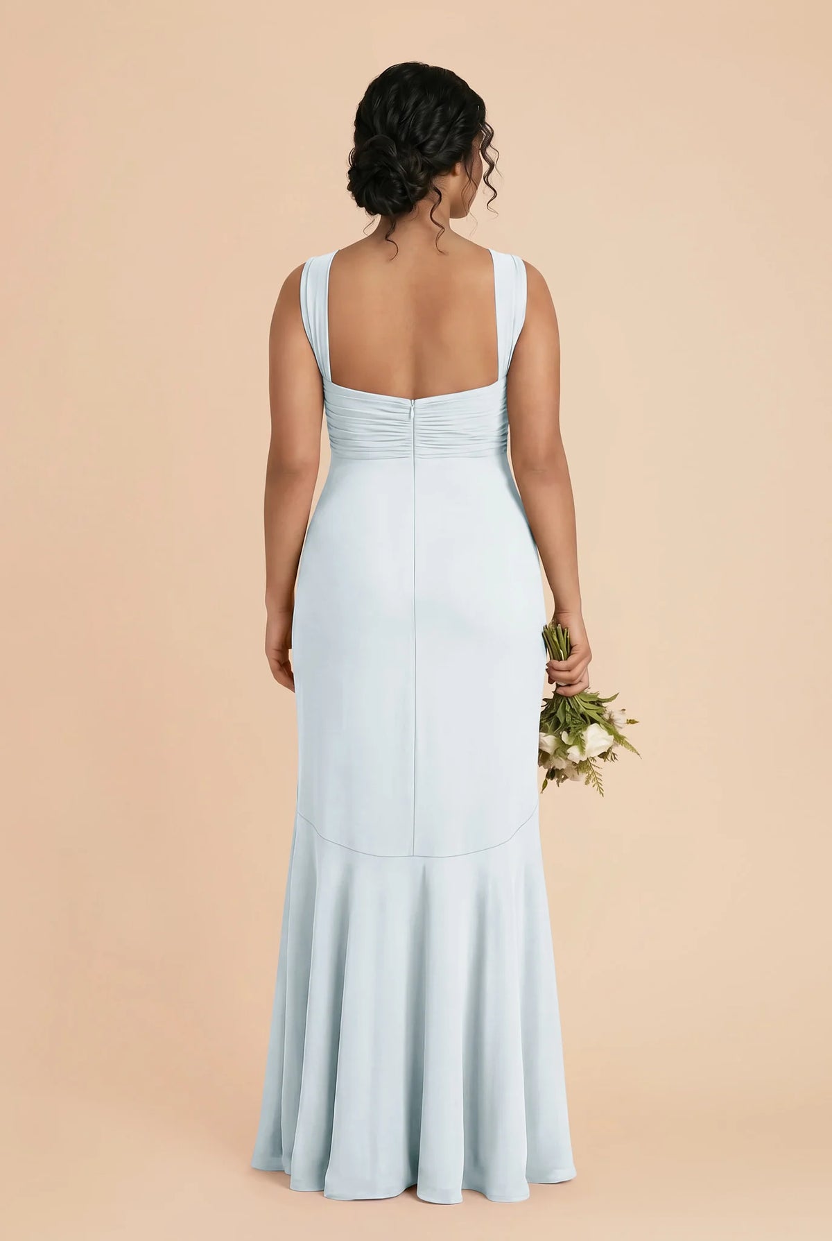 Sienna Mist Blue back view bridesmaid dress