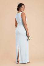Celestine Mist Blue back view bridesmaid dress