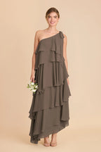 Marisol Mocha front view bridesmaid dress