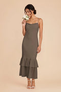 Liora Mocha front view bridesmaid dress