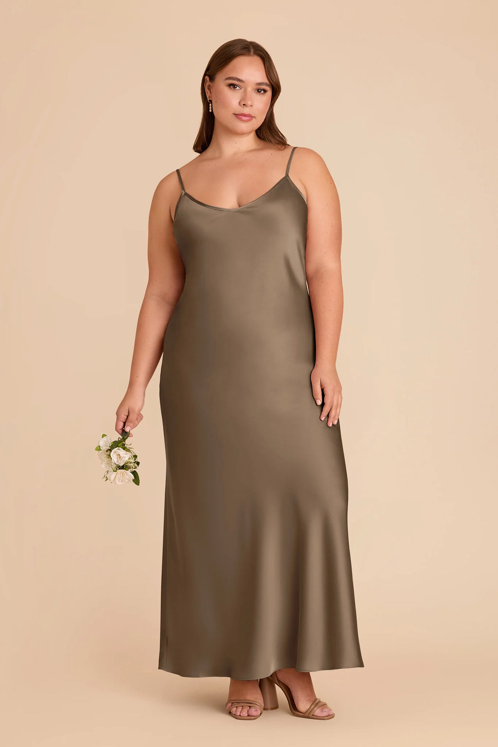 Amara Mocha alternate view 1 bridesmaid dress