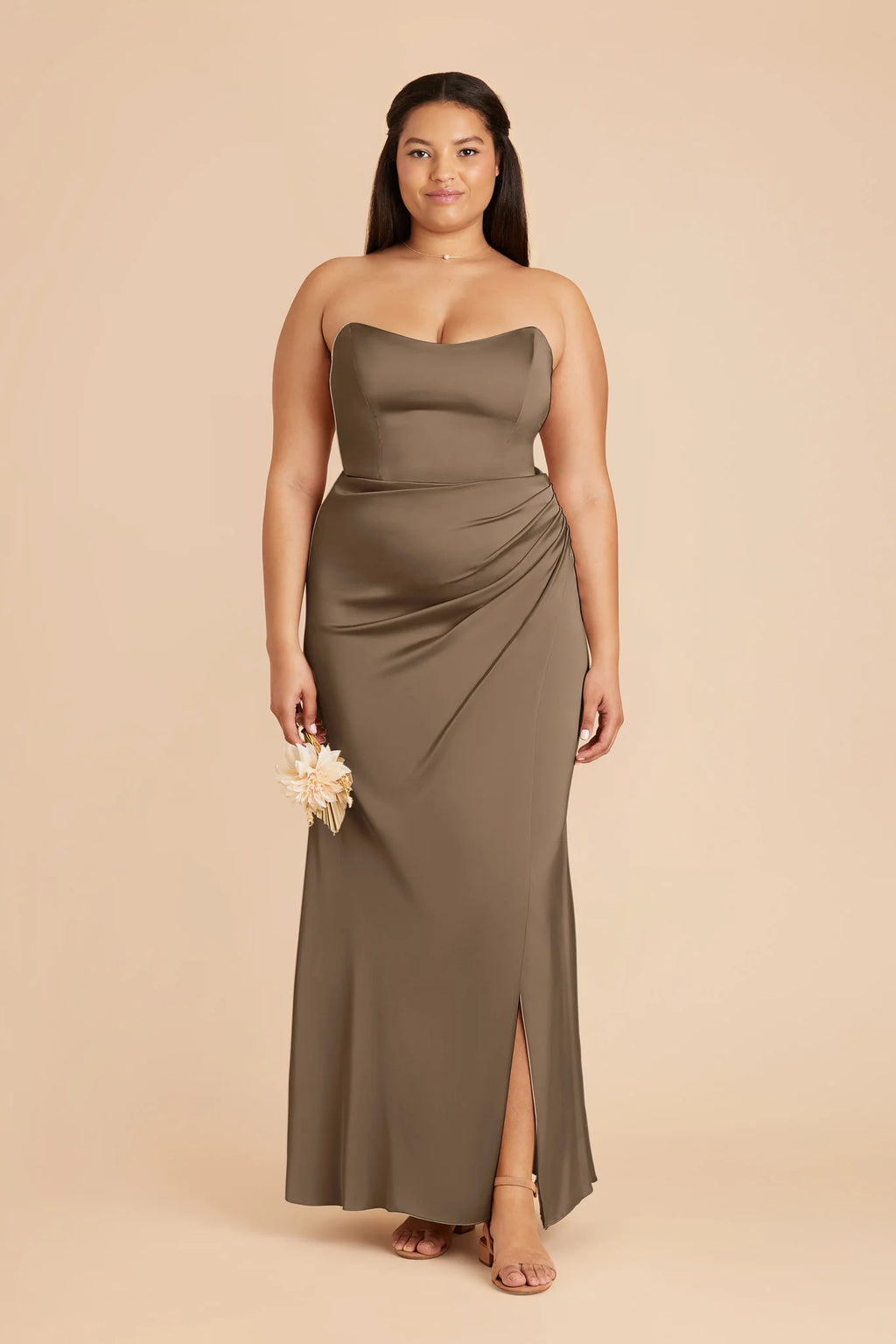 Lucienne Mocha alternate view 1 bridesmaid dress