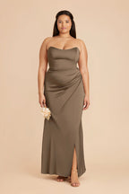 Lucienne Mocha alternate view 1 bridesmaid dress