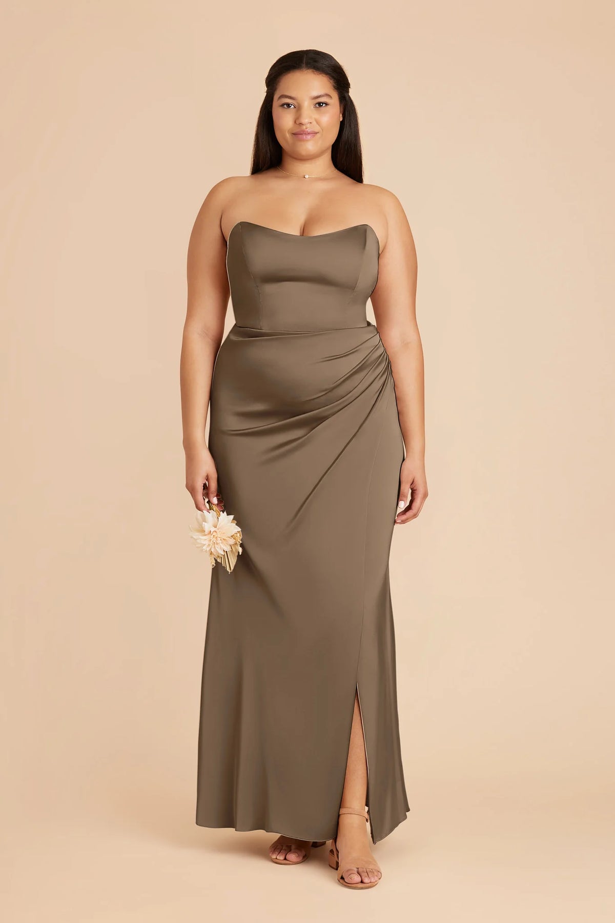 Lucienne Mocha alternate view 1 bridesmaid dress
