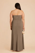 Lucienne Mocha back view bridesmaid dress