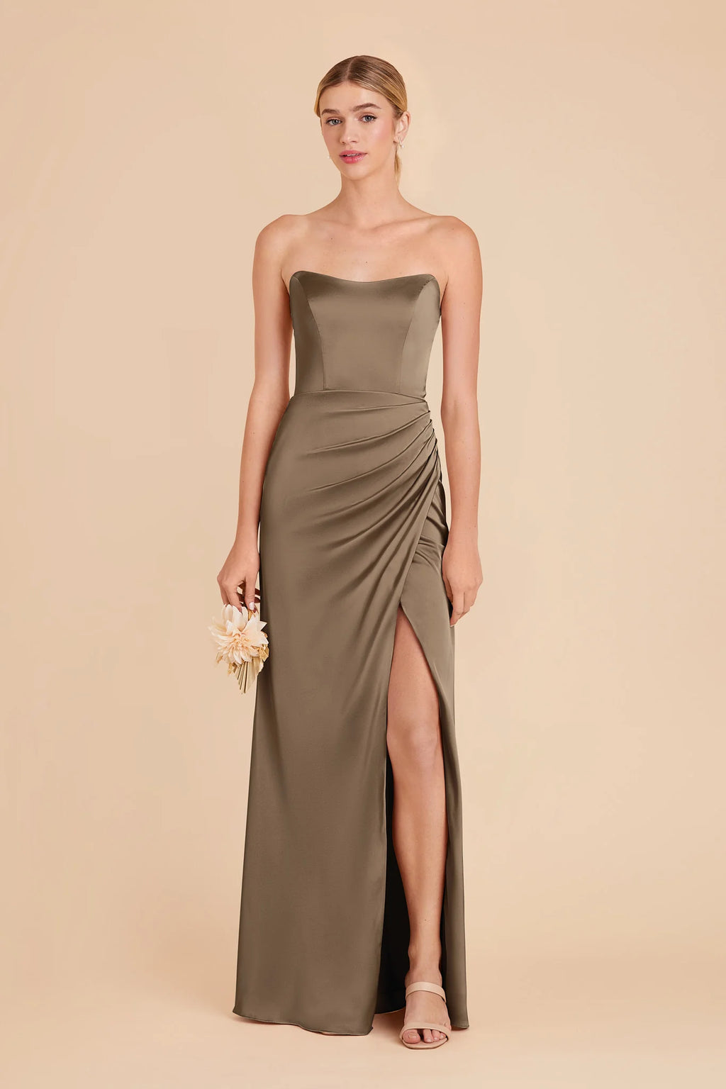 Lucienne Mocha alternate view 2 bridesmaid dress