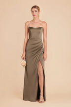 Lucienne Mocha alternate view 2 bridesmaid dress