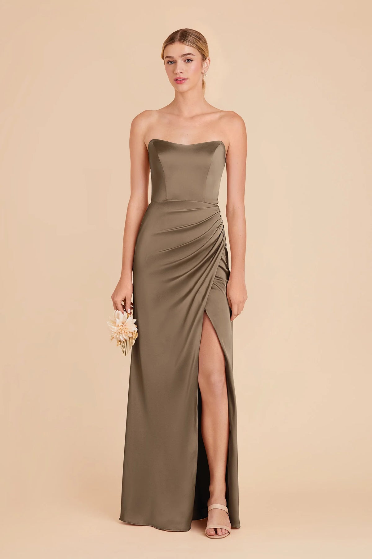 Lucienne Mocha alternate view 2 bridesmaid dress