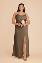 Elara Mocha alternate view 1 bridesmaid dress