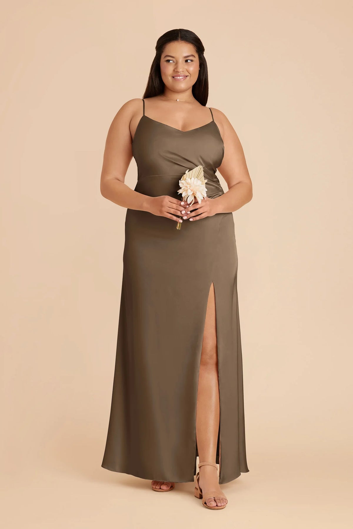 Elara Mocha alternate view 1 bridesmaid dress