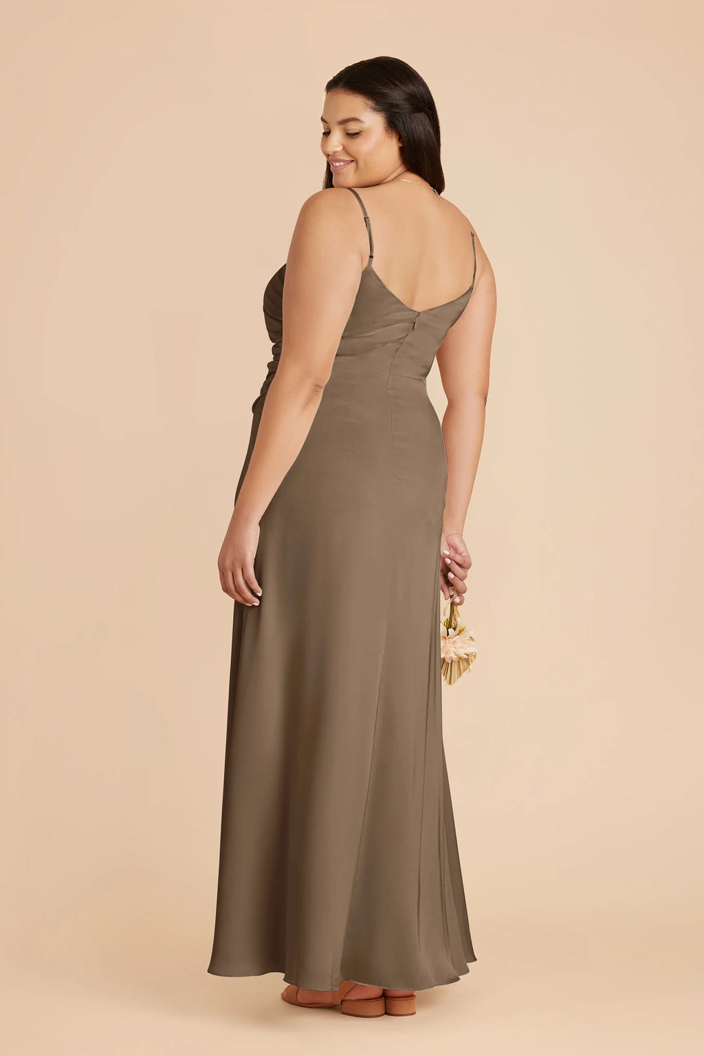 Elara Mocha back view bridesmaid dress