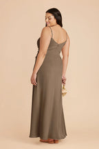 Elara Mocha back view bridesmaid dress