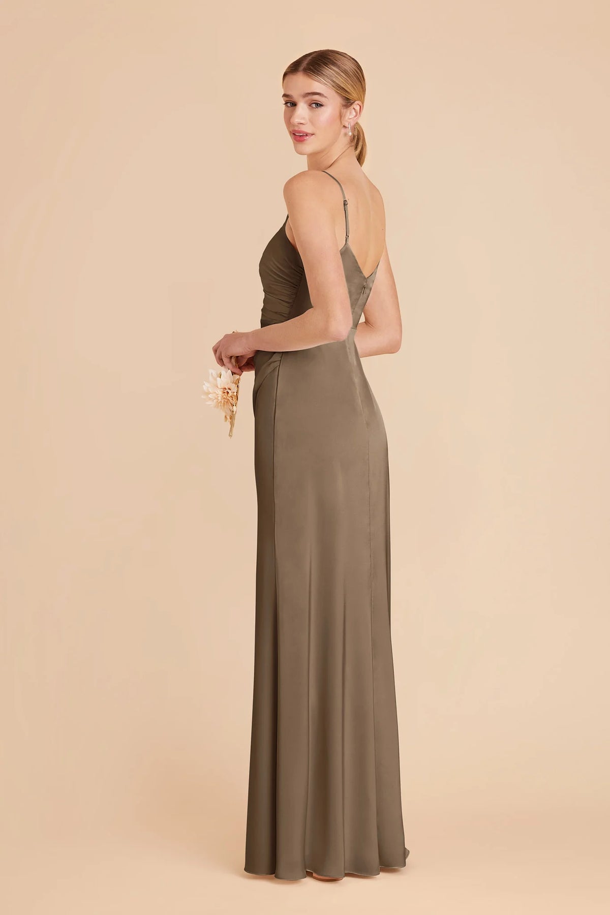 Elara Mocha alternate view 3 bridesmaid dress