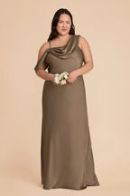 Thalia Mocha alternate view 1 bridesmaid dress
