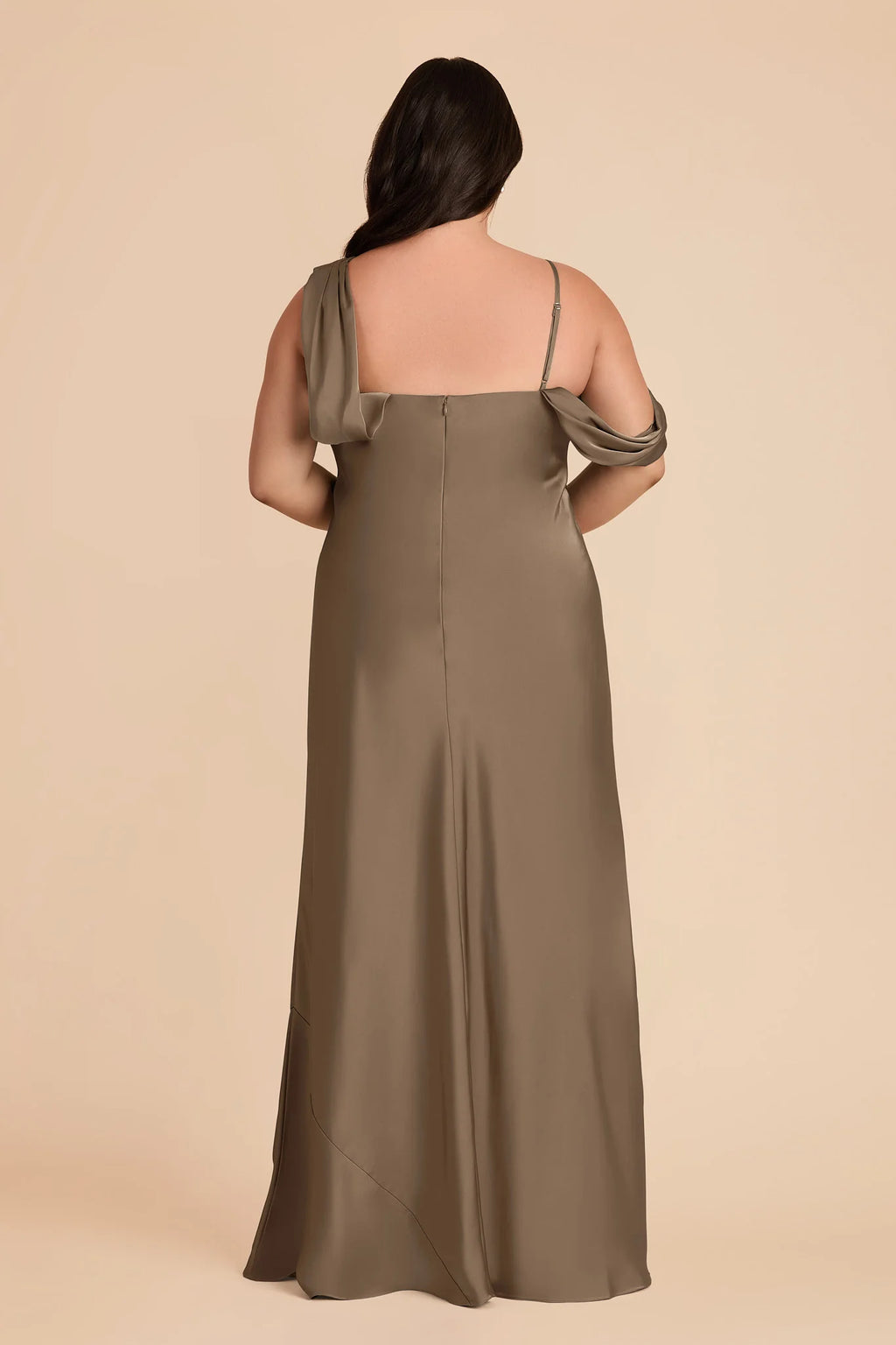 Thalia Mocha back view bridesmaid dress