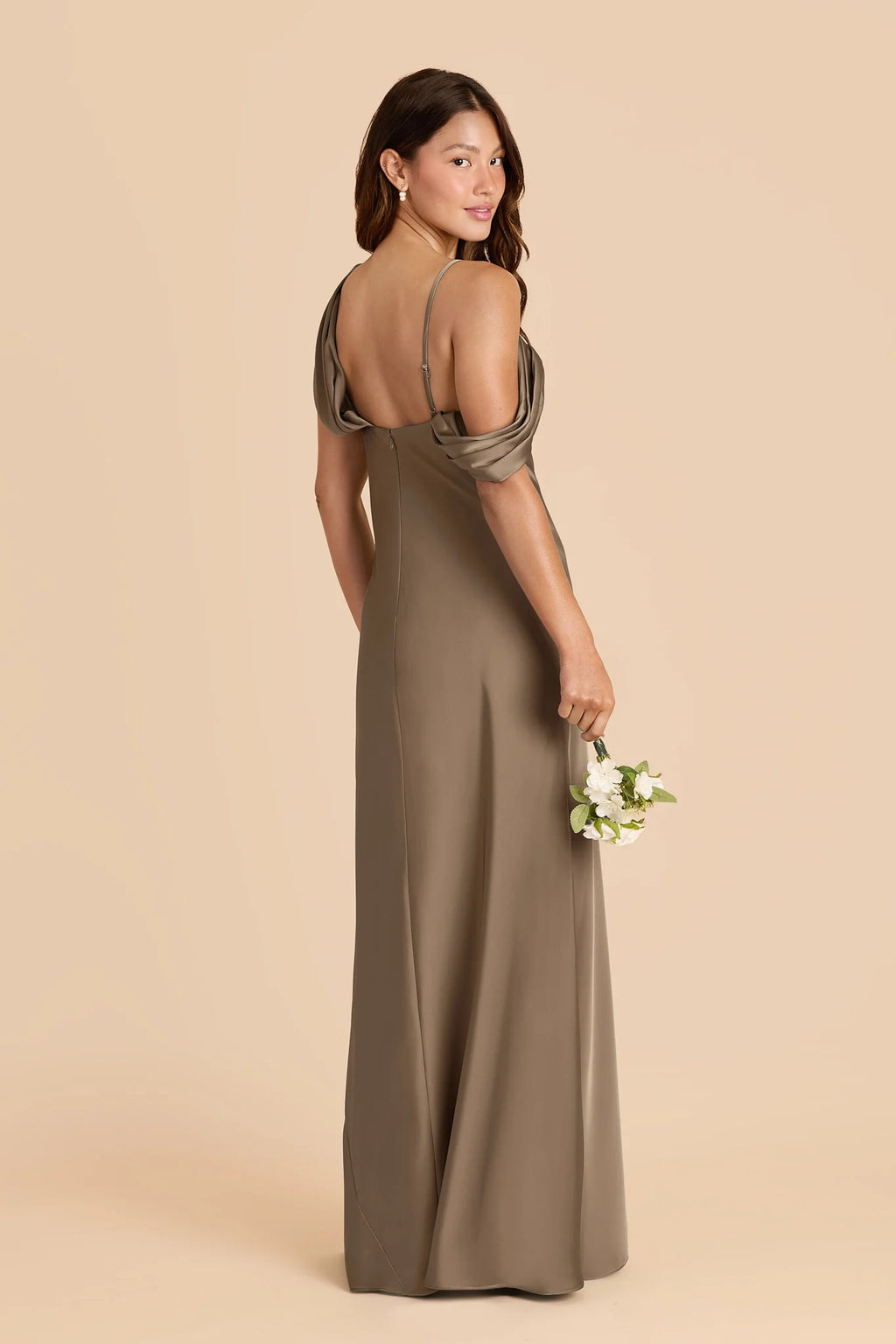 Thalia Mocha alternate view 3 bridesmaid dress