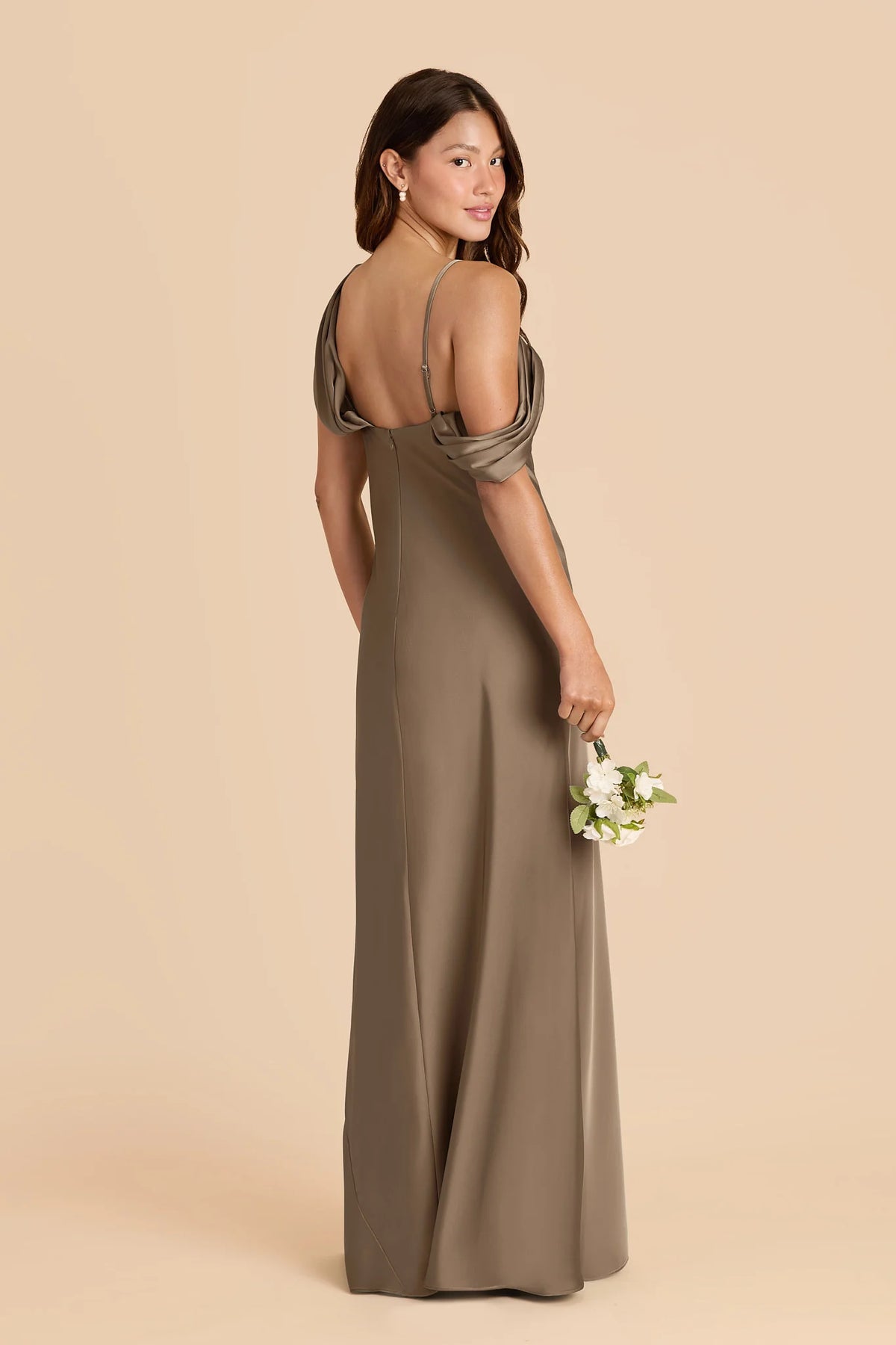 Thalia Mocha alternate view 3 bridesmaid dress