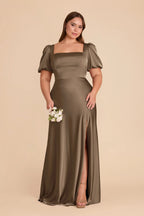 Selene Mocha alternate view 1 bridesmaid dress