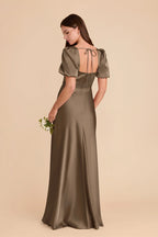 Selene Mocha alternate view 2 bridesmaid dress