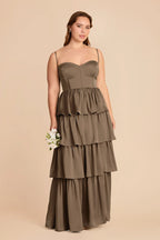 Calista Mocha alternate view 1 bridesmaid dress