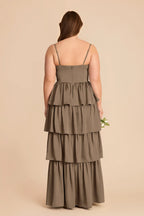 Calista Mocha back view bridesmaid dress