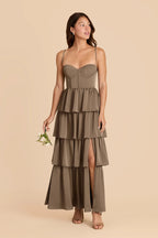 Calista Mocha alternate view 2 bridesmaid dress
