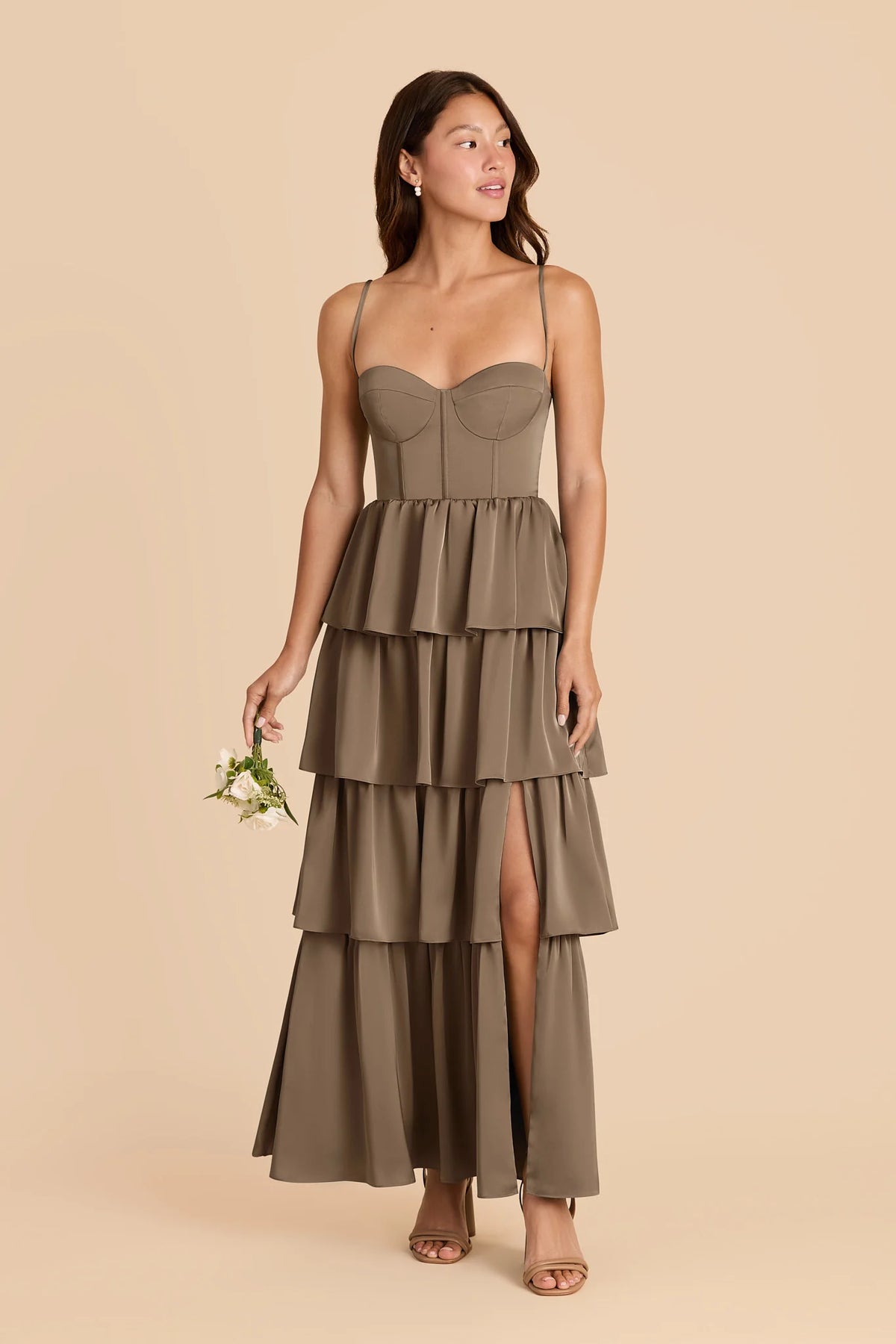 Calista Mocha alternate view 2 bridesmaid dress
