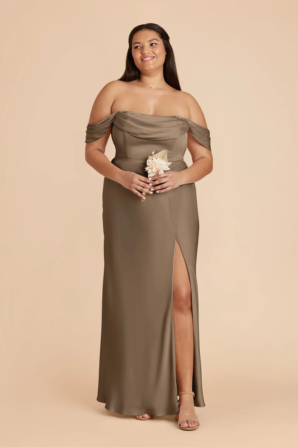 Corinne Mocha alternate view 8 bridesmaid dress