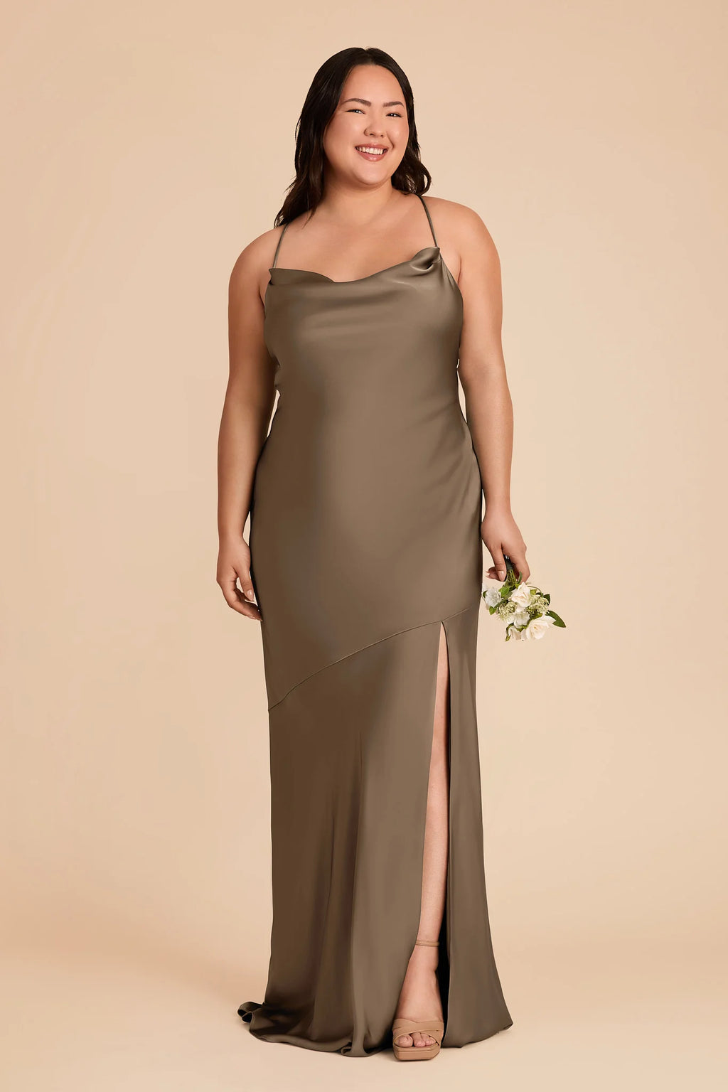 Estelle Mocha alternate view 1 bridesmaid dress