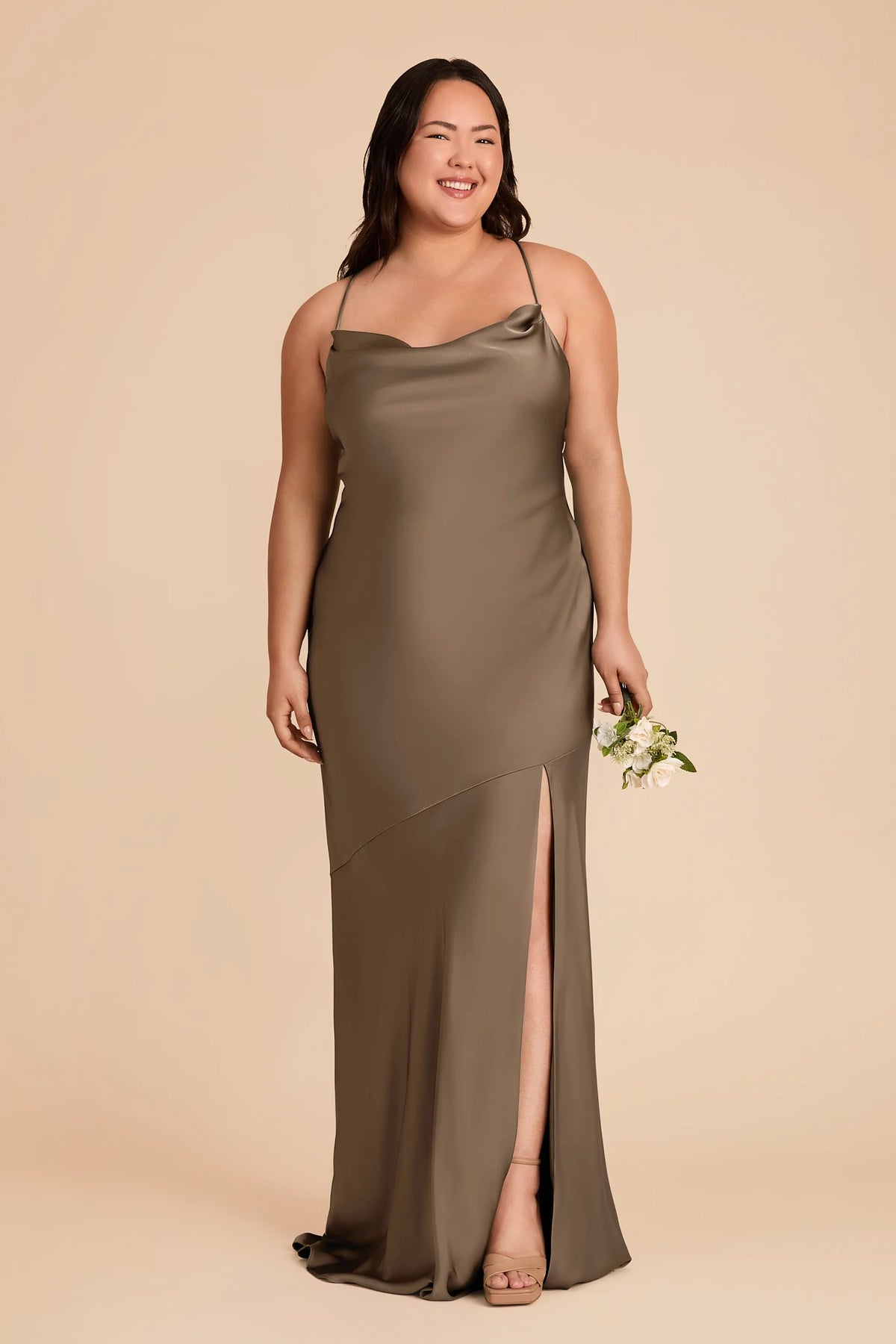 Estelle Mocha alternate view 1 bridesmaid dress