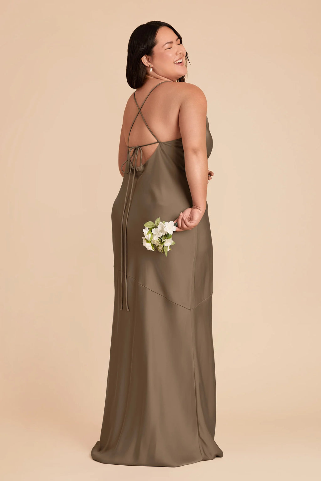 Estelle Mocha alternate view 7 bridesmaid dress