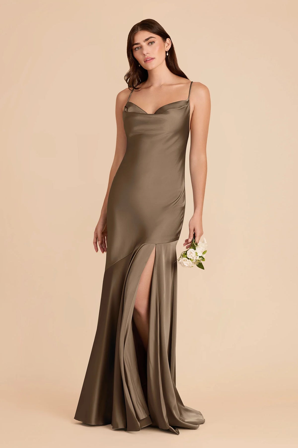 Estelle Mocha alternate view 3 bridesmaid dress