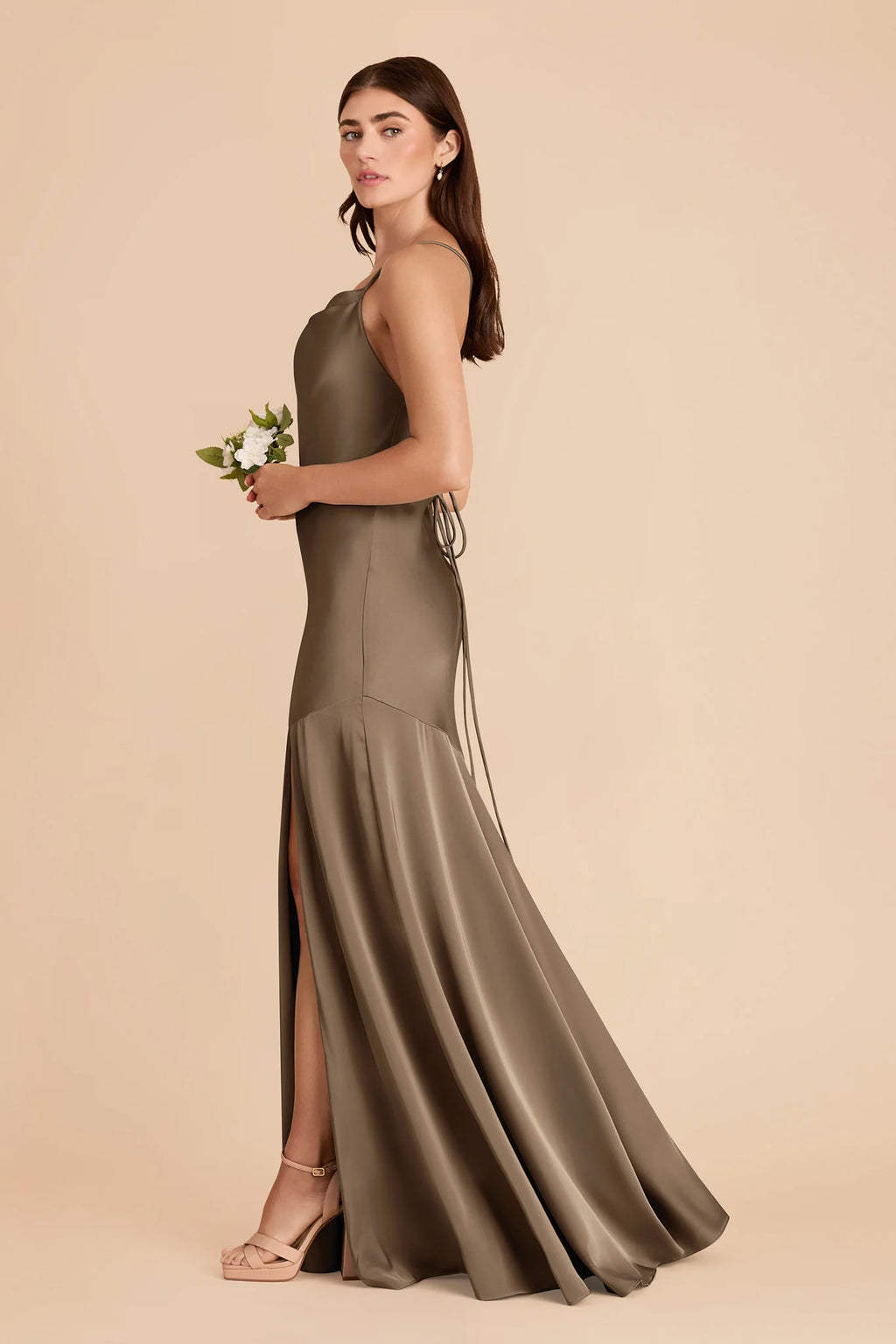 Estelle Mocha alternate view 4 bridesmaid dress