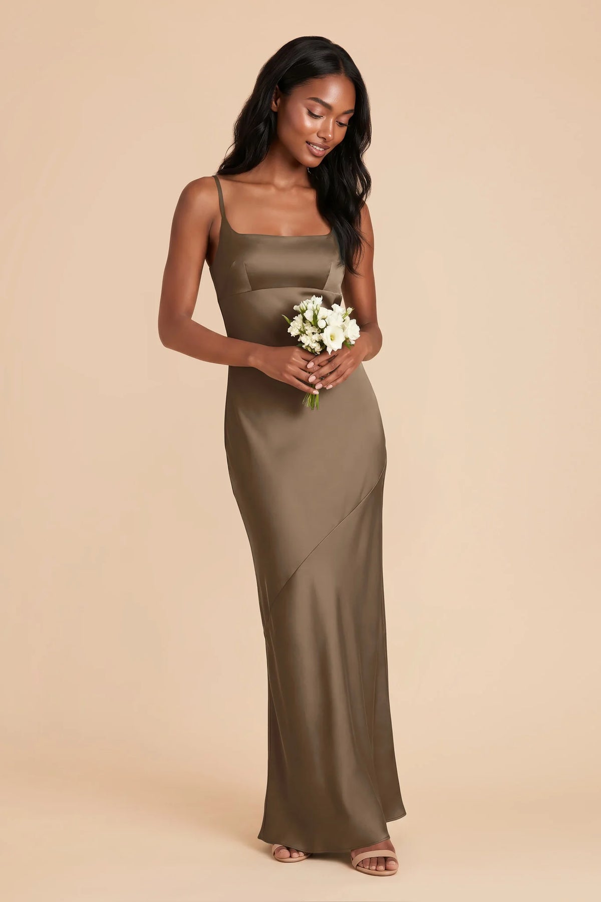 Noelle Mocha alternate view 1 bridesmaid dress