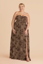 Elodie Mocha Whimsical Blooms alternate view 1 bridesmaid dress