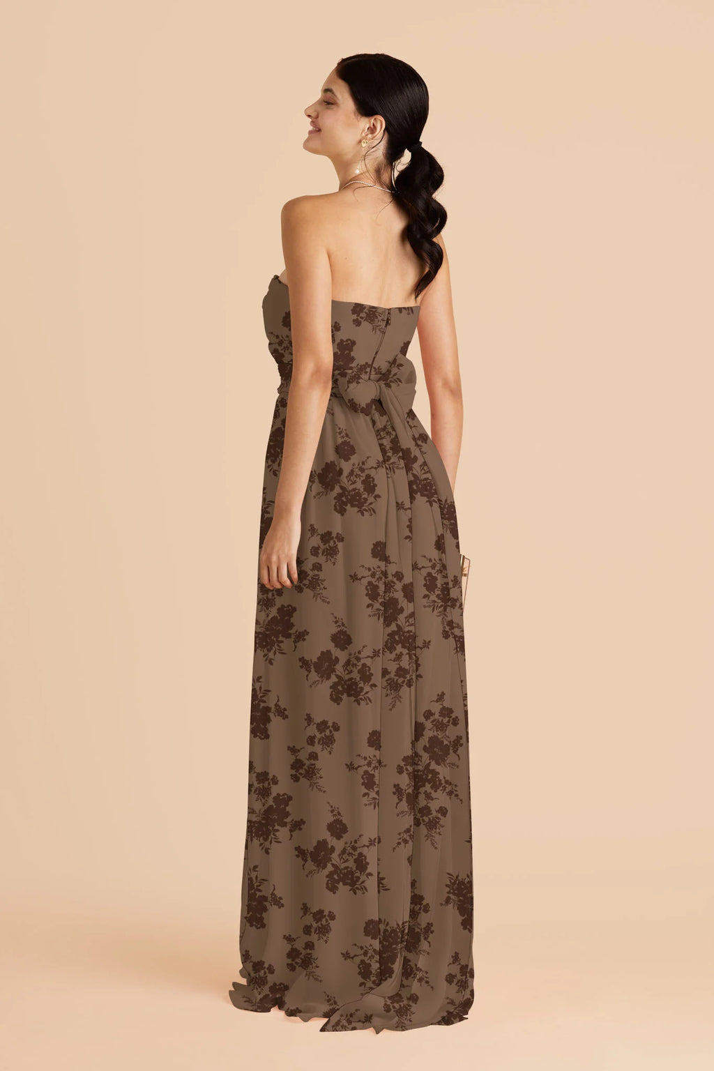 Elodie Mocha Whimsical Blooms alternate view 2 bridesmaid dress