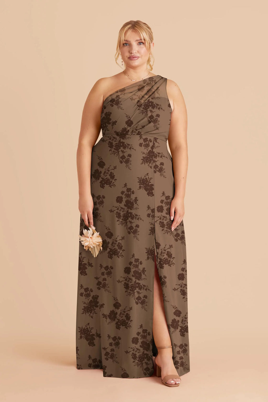 Celine Mocha Whimsical Blooms alternate view 1 bridesmaid dress