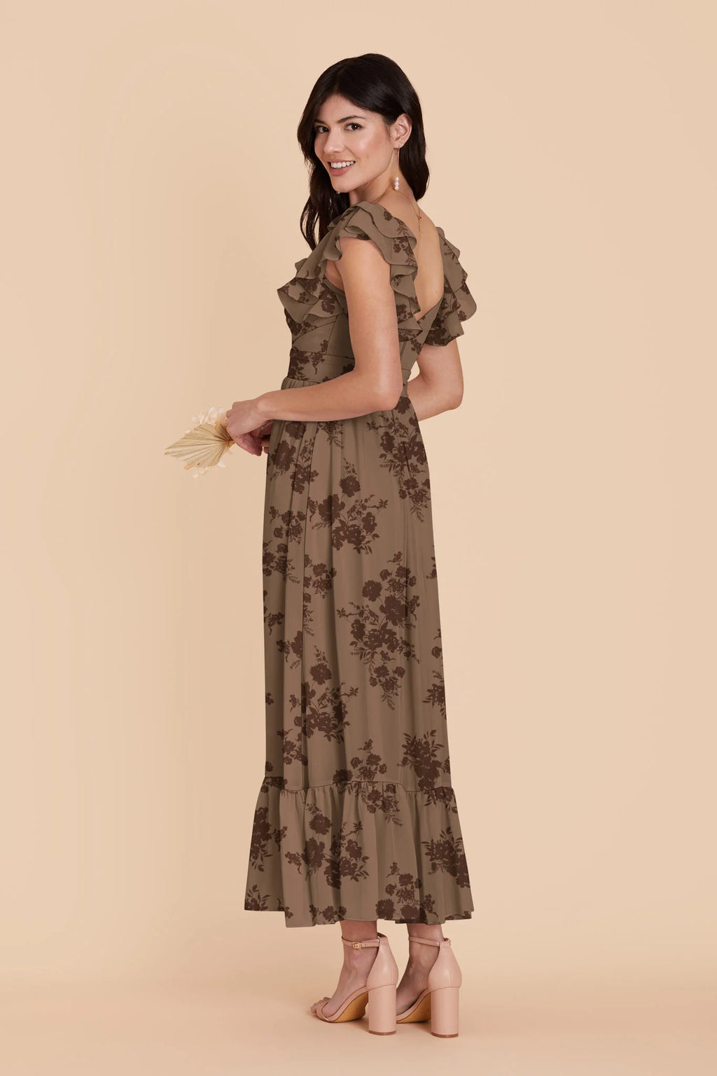 Talia Mocha Whimsical Blooms alternate view 2 bridesmaid dress