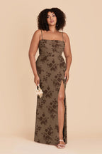 Odessa Mocha Whimsical Blooms alternate view 1 bridesmaid dress